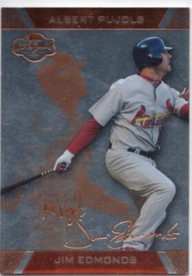 2007 Topps Co-Signers Silver Bronze /175 Jim Edmonds Albert Pujols #13 Cardinals - Image 1 of 2