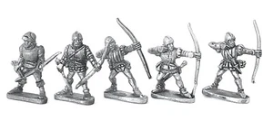 Medieval Archers X5 28mm Metal Unpainted - Picture 1 of 11
