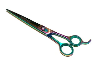 8" Dog Cat Pet Rainbow Hair Trimming Scissors High Quality Stainless Steel NEW - Picture 1 of 3