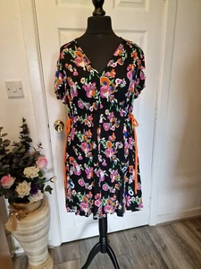 NEXT size 12 side tie floral dress in multi - Picture 1 of 6