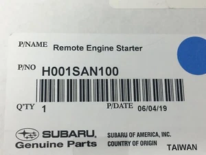 Genuine Subaru Remote Start 2020-2025 Legacy & Outback w/ KEY Start H001SAN101 - Picture 1 of 2