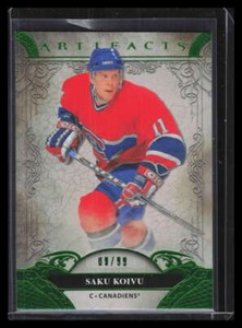 2020-21 Artifacts Emerald 154 Saku Koivu 89/99