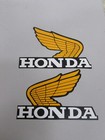 HONDA YELLOW WING LH & RH TANK DECALS STICKERS PR CR Z50 ATC XR XL MT MR