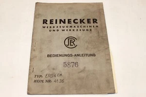 Betriebsanleitung - Rundschleifmaschine Schleifmaschine - REINECKER - ERS4 EH - Bild 1 von 3