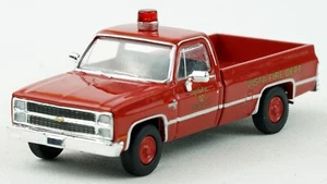 Brekina 1981 Chevrolet C20 Pickup - Red Vista Fire 1/87 HO Scale #19659 - Picture 1 of 7