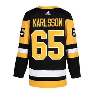 Erik Karlsson Autographed Pittsburgh Penguins Black adidas Jersey - Picture 1 of 3