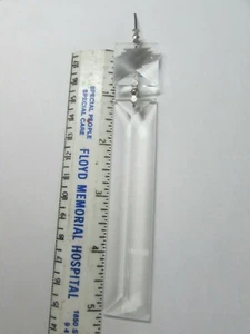 5- 5" AAA 30 % LEAD CRYSTAL SQUARE PRISM CHANDELIER LAMP PARTS COLONIAL SIL - Picture 1 of 3
