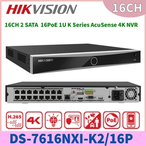 Hikvision DS-7616NXI-K2/16P 16CH 2SATA 16PoE AcuSense 4K Network Video Recorder - Picture 1 of 11