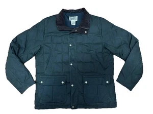LL Bean Herren grün Upcountry gewachste Baumwolle Daunen Steppjacke Größe Large Reg. - Bild 1 von 12