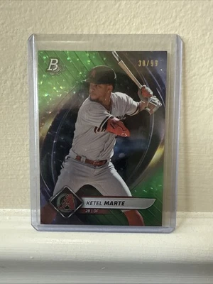 2022 Bowman Platinum Ketel Marte Green Ice Refractor /99 #55 Diamondbacks - Image 1 of 2