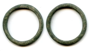 Auténtico (34 mm) bronce antiguo anillo celta dinero - Imagen 1 de 1