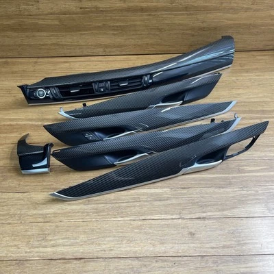 OEM 2014-2018 BMW X6M X5M F85 F86 DOOR Dash Carbon Fiber Trim SET *NOTE* VK - Image 1 of 4