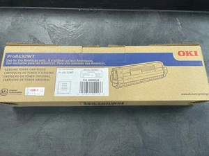 Okidata Pro8432WT P/N 46606504 White Genuine Toner Cartridge OKI 8432 - Picture 1 of 2