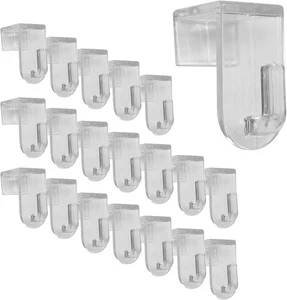 Set di 20 ganci decorativi per finestre in plastica trasparente 35 x 20 mm - Foto 1 di 5