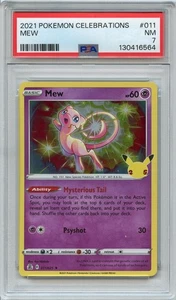 2021 Pokemon Celebrations Mew #011 Holo Celebrations PSA 7 - Picture 1 of 2