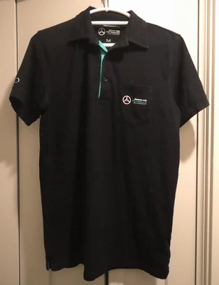 ☑️ Mercedes AMG Petronas F1 Racing Classic Polo Shirt with Pocket Size Medium - Image 1 of 4