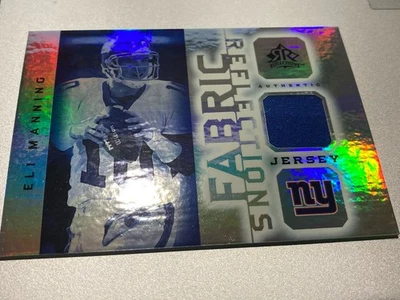 Eli Manning Jersey Card - 2005 Upper Deck Fabric Reflections #FR-EM RARE BLUE - Image 1 of 4