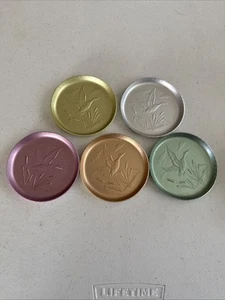 Juego de 5 posavasos de aluminio martillado forjado a mano Everlast de colección patos mallardos - Imagen 1 de 9