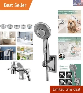 Convenient Shower Sprayer for Pets and Hair Washing with 4 Settings & 5ft Hose - Picture 1 of 10