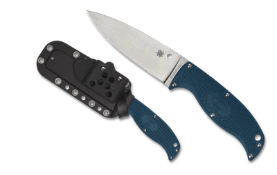 Spyderco Knives Enuff 2 Fixed Blade Knife FB31PBL2K390 K390 Steel Blue FRN - Image 1 of 3