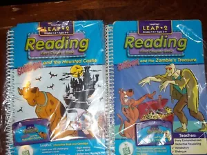 2 Leap Frog LeapPad Learning Books cartridges level 2 Scooby-Doo Zombie & Castle - Picture 1 of 3