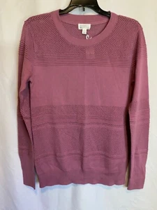 Maglione donna nuovo con etichette Market Abete Rowan misto cotone testurizzato taglia S viola ottimo - Foto 1 di 23