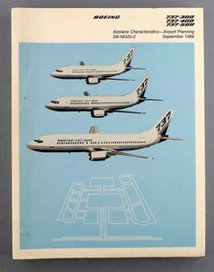 BOEING 737-300 -400 -500 AIRCRAFT CHARACTERISTICS AIRPORT PLANNING 1988 BROCHURE - Picture 1 of 13