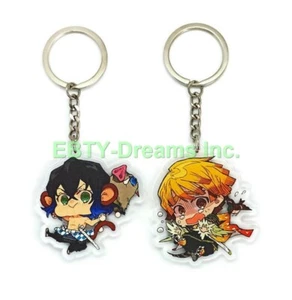 2er Set Dämon Anime Acryl Schlüsselanhänger Zenitsu Agatsuma Inosuke v3 - Bild 1 von 2