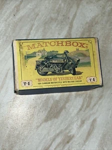 MATCHBOX LESNEY MODELS OF YESTERYEAR , 1914 SUNBEAM motorcycle, Y-8 c1962 - Picture 1 of 8