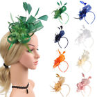 Women's Fashion Wedding Mesh Hat Fascinator Headband Ribbons Feathers Party Hat
