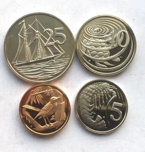 Cayman 1979 Sealife Set of 4 Coins,Proof - Picture 1 of 2