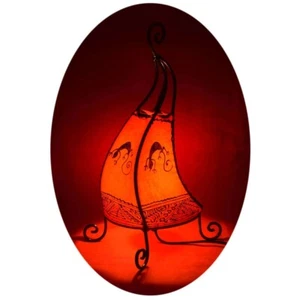 Oriental Moroccan Floor Lamp Leather Henna Lamp Coq Gecko - Picture 1 of 26