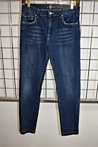 7 FOR ALL MANKIND BLUE DENIM JEAN PANTS SIZE 16 YOUTH ON SALE - Picture 1 of 9