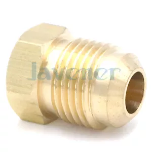 2pcs Fit 3/8" Tubo OD 5/8"-18 UNF Connettore Flare Spina Ottone SAE 45 Gradi - Foto 1 di 7