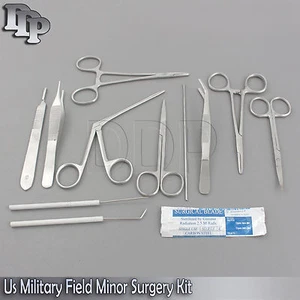 43 PC US Military Field Minor Surgery Kit Surgical Instruments,DDP-614 - Picture 1 of 3
