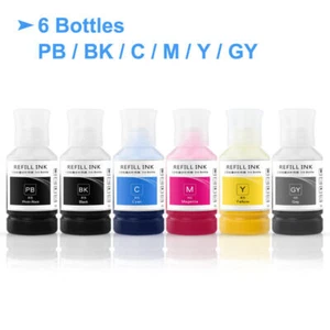 6 * 135ML Eco Tusz sublimacyjny do Epson 011 012 552 L8168 L8188 ET-8500 ET-8550 - Zdjęcie 1 z 10