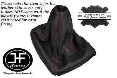 BOTA DE CAMBIO DE PIEL MANUAL DOBLE COSTURA ROJA SE ADAPTA A SAAB 9-3 1999-2002 Foto 1 de 3