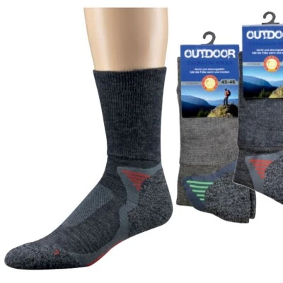 2 Paar Merino Outdoor Funtions Sport Socken Trekkingsocken Wandersocken - Bild 1 von 2