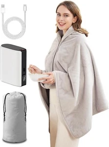 Heizdecke batteriebetrieben, mit Akkupack, kabelloser USB Heizschal, Outd - Bild 1 von 7