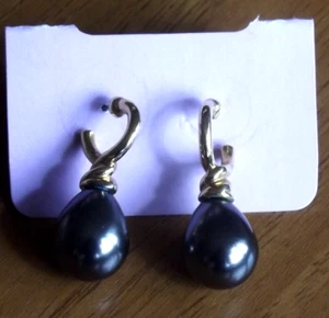 Ladies - Quince Jewellery "Girl with a Pearl Earring" Gold & Grey version - VGC - Picture 1 of 1