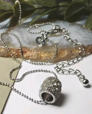 Diseñador LIA SOPHIA "Cantata/Bel Aire" Estrás Barril Colgante 15"+ Collar! Foto 1 de 4