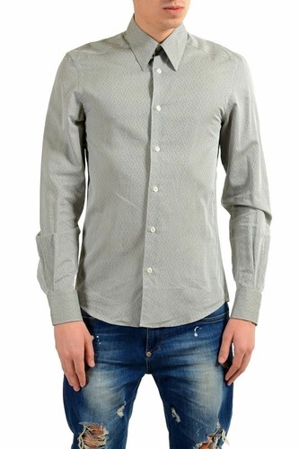 Camicia abito da uomo grigio a maniche lunghe Versace Collection ""Trend"" US 15 IT 38