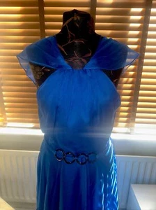 halston heritage dress blue size 6 - Picture 1 of 9