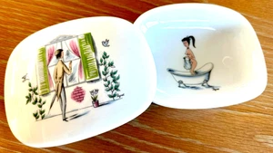 Numbered ROSENTHAL Raymond PEYNET Lovers Window Bath Lidded Trinket Dish Germany - Picture 1 of 12