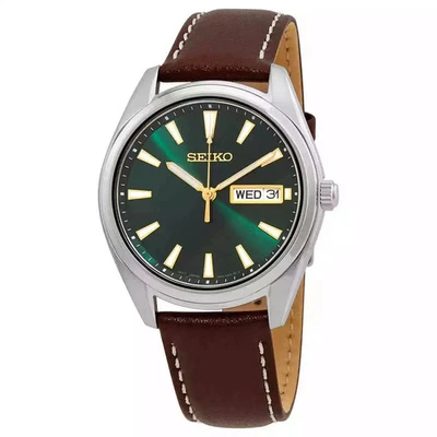 Seiko Men's Neo Classic Quartz Green Dial Watch - SUR449P1 NEW - Image 1 of 4