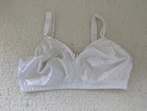 Just My Size 38D weiß Nylon Spandex Full Cover ohne Draht Vintage - Bild 1 von 7