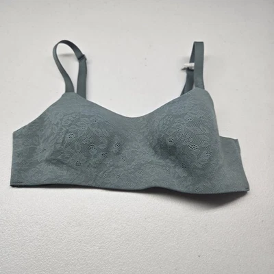Sujetador Aerie Mujer XS Verde Floral SMOOTHEZ Camiseta Inalámbrica Correa de Encaje Foto 1 de 4