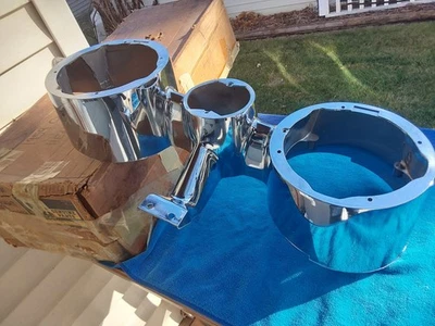 NUEVO EN STOCK GM 1959 OLDS 98 RH FARO BISEL CARCASA 59 OLDSMOBILE FARO CROMADO NUEVO Foto 1 de 4