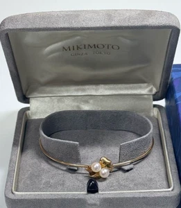 Mikimoto Brazalete Oro 18k Perla Cinta Pulsera Perla 5mm Usado Japón - Imagen 1 de 10