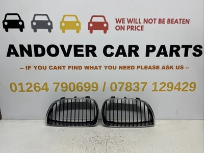 BMW E81 E87 1 серия - M спортивная пара хромированных почечных решеток для переднего бампера LCI - Изображение 1 из 3